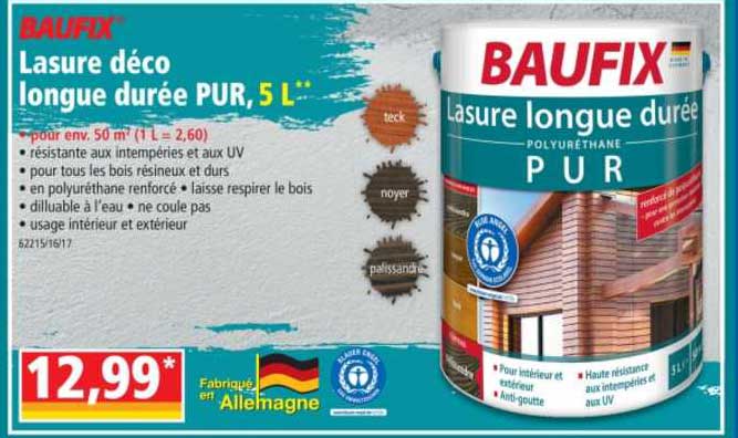 lasure déco longue durée pur, 5l baufix