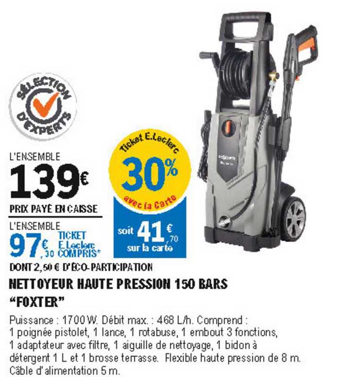 Nettoyeur Haute Pression 150 Bars "foxter"