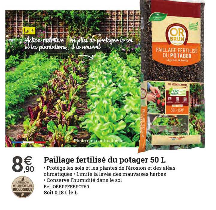 paillage fertilisé du potager 50 l