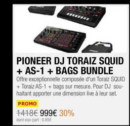 pioneer dj toraiz squid + as-1 + bags bundle
