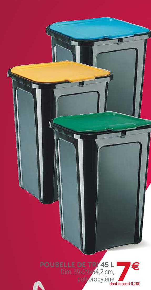 Poubelle De Tri 45 L