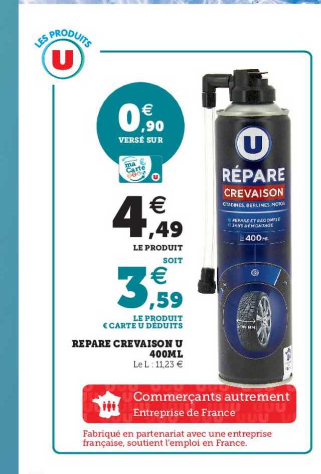 Répare Crevaison U 400ml