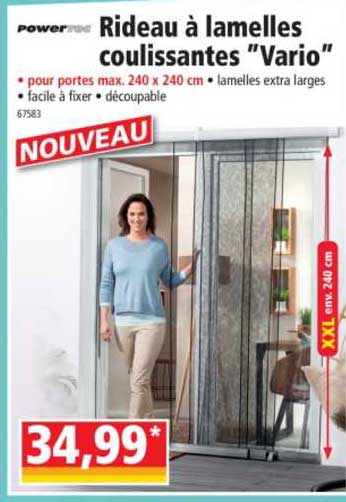 rideau à lamelles coulissantes "vario" powertec