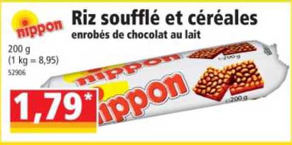 Riz Soufflé Et Céréales Enrobés De Chocolat Au Lait