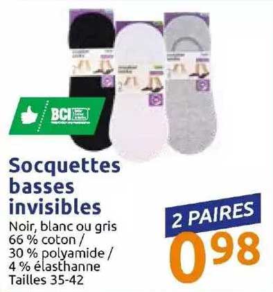 socquette basses invisibles