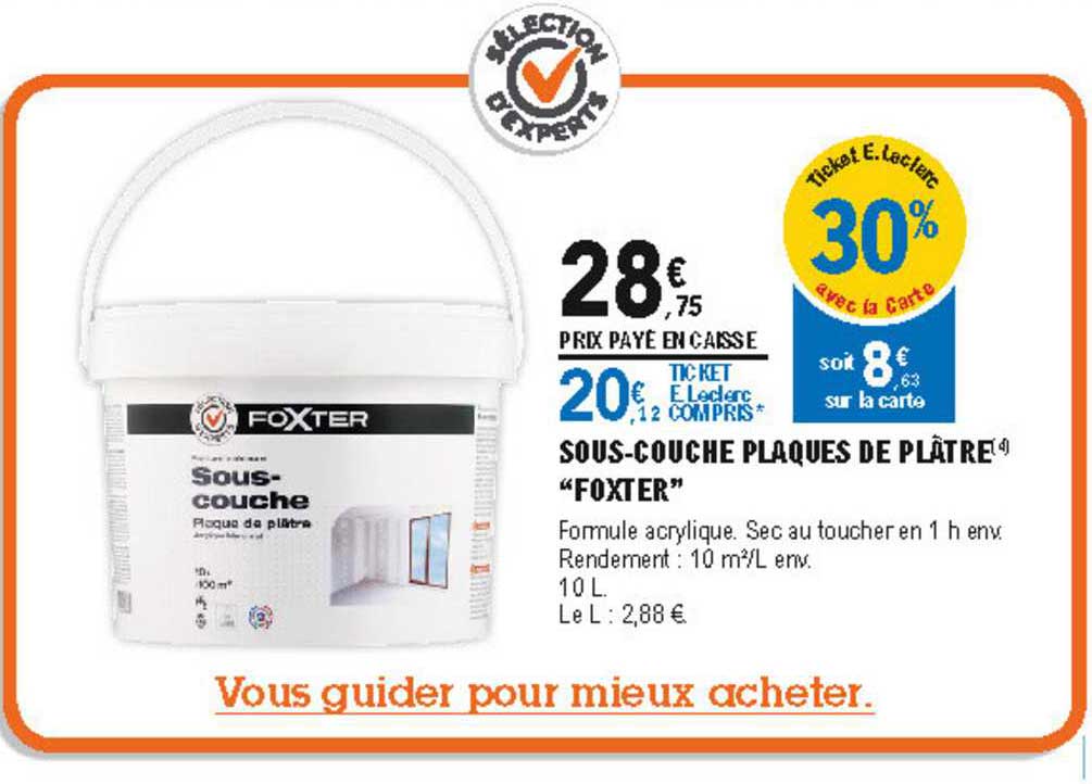 sous-couche plaques de plâtre "foxter"