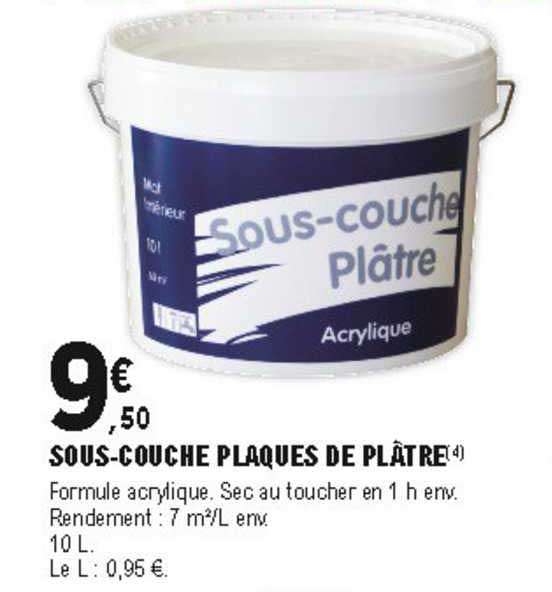 sous-couche plaques de plâtre