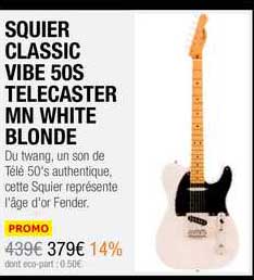 squier classic vibe 50s telecaster mn white blonde