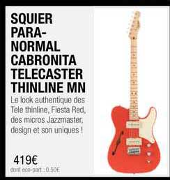 squier para-normal cabronita telecaster thinline mn