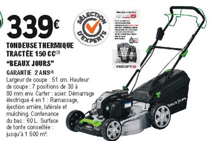 tondeuse thermique tractée 150 cc "beaux jours"