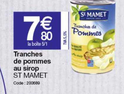 Tranches De Pommes Au Sirop St Mamet