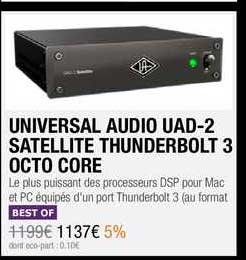 universal audio uad-2 satellite thunderbolt 3 octo core
