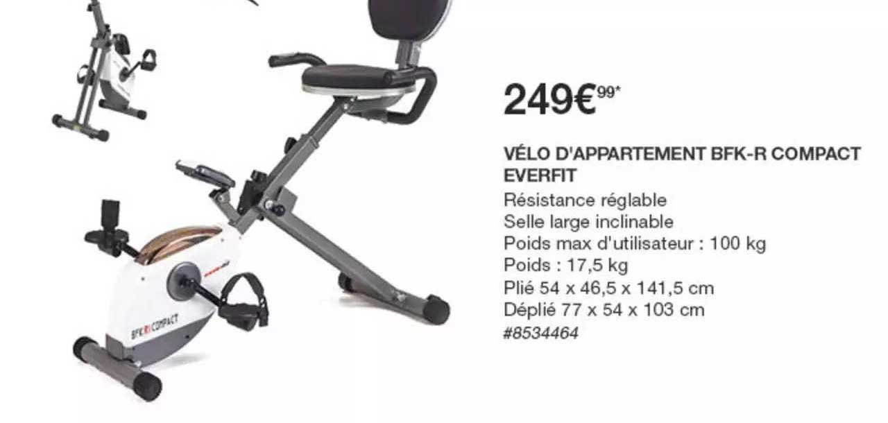vélo d'appartement bfk-r compact everfit