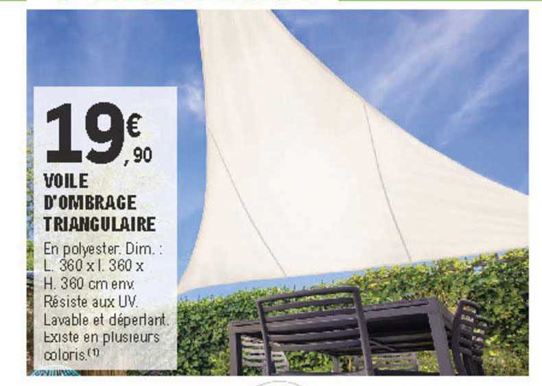 voile d'ombrage triangulaire