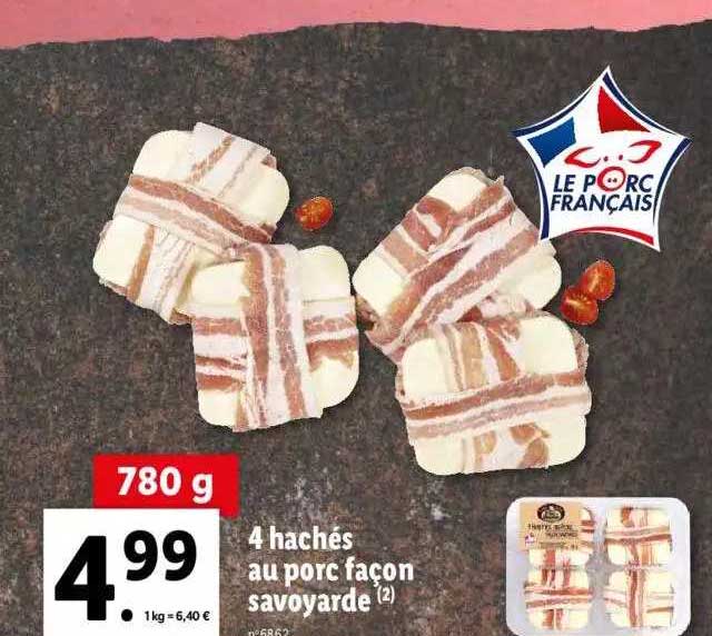 4 hachés au porc façon savoyarde