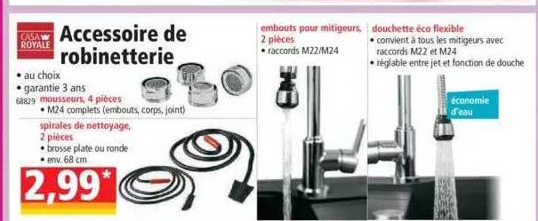 accessoire de robinetterie casa royale