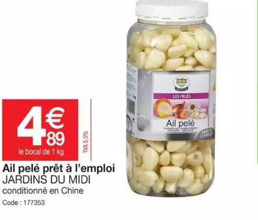 ail pelé prêt à l'emploi jardins du midi