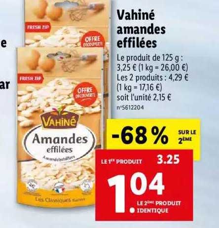 amandes effilées vahiné