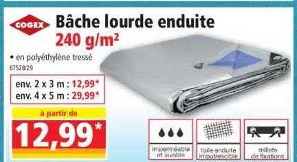 bâche lourde enduite cogex