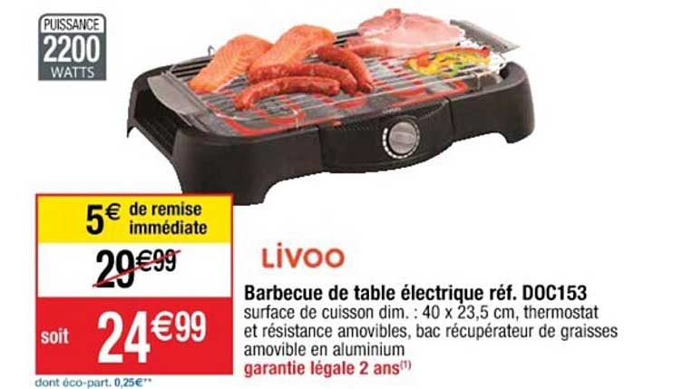 Barbecue De Table électrique Livoo