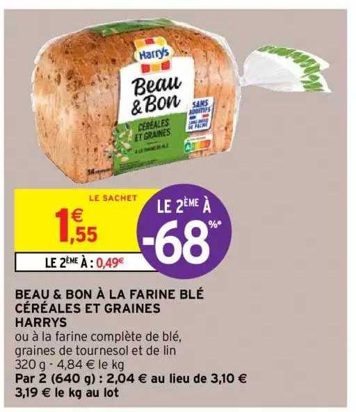 beau & bon à la farine blé céréales et graines harrys