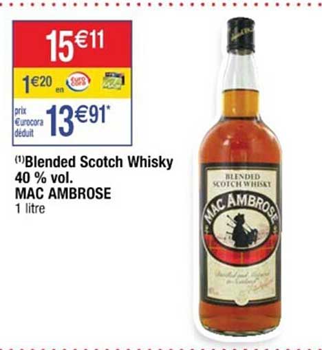 blended scotch whisky 40% vol. mac ambrose