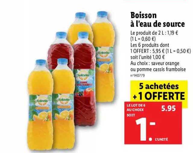 boisson à l'eau de source solevita