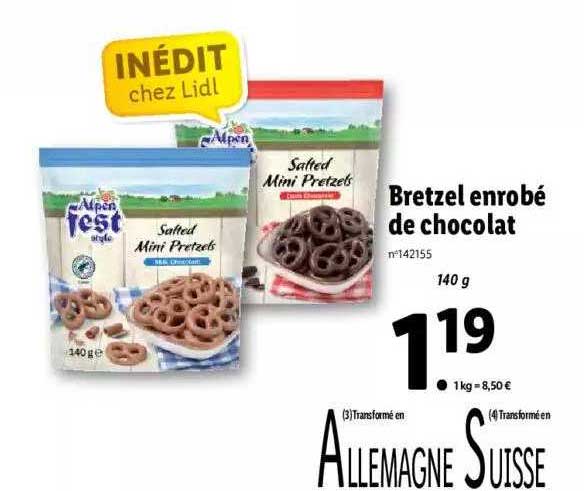 bretzel enrobé de chocolat alpen fest style