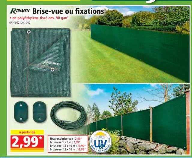 brise-vue ou fixations ribimex
