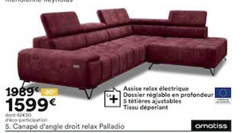 Canapé D'angle Droit Relax Palladio Amatiss