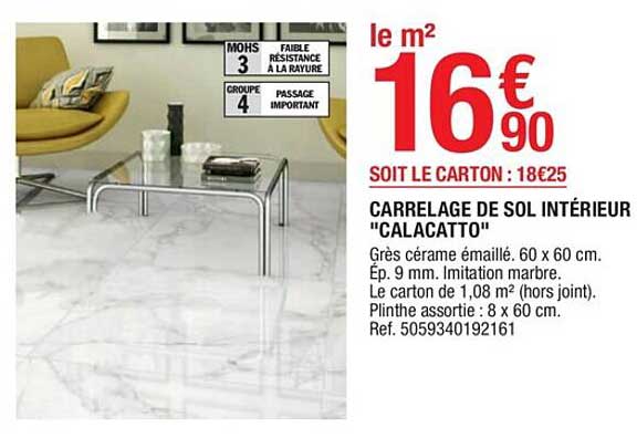 Carrelage De Sol Intérieur "calacatto"