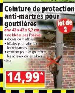 ceinture de protection anti-martres pour gouttières