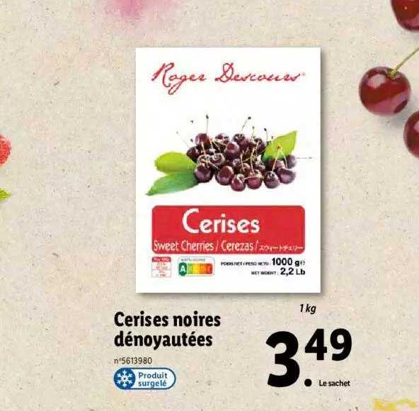 Cerises Noires Dénoyautées