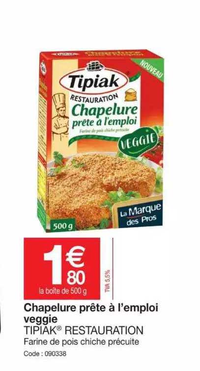 chapelure prête à l'emploi veggie tipiak restauration