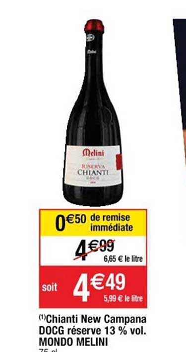 chianti new campana docg réserve 13% vol. mondo melini