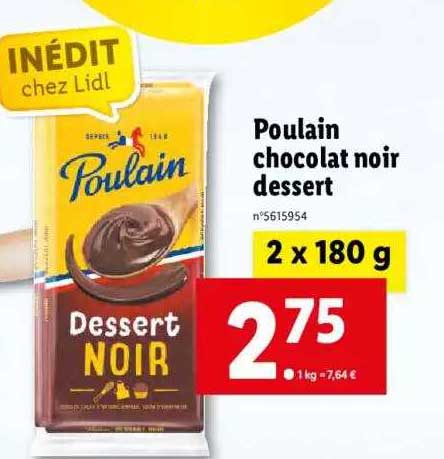 Chocolat Noir Dessert Poulain