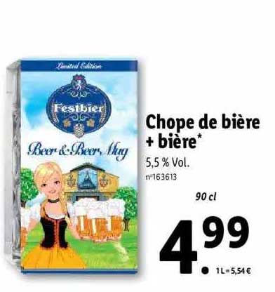 chope de bière + bière festbier