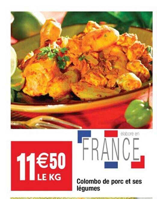 colombo de porc et ses légumes