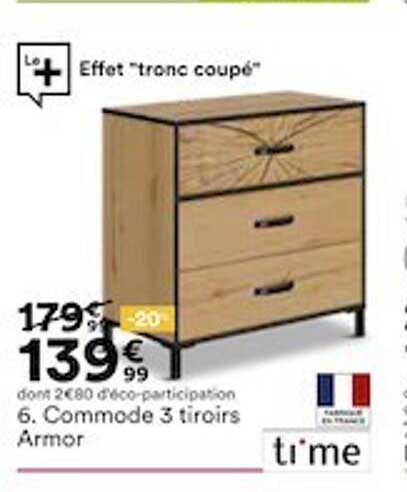 Commode 3 Tiroirs Armor