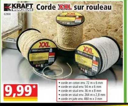 corde xxl sur rouleau kraft werkzeuge