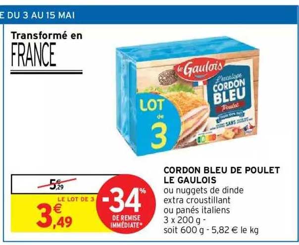 Cordon Bleu De Poulet Le Gaulois
