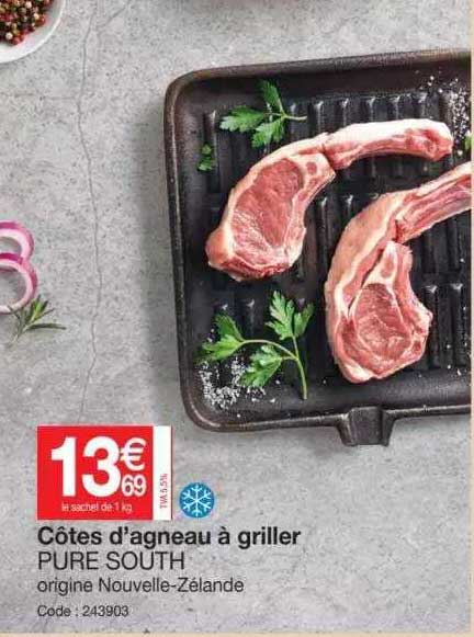 côtes d'agneau à griller pure south
