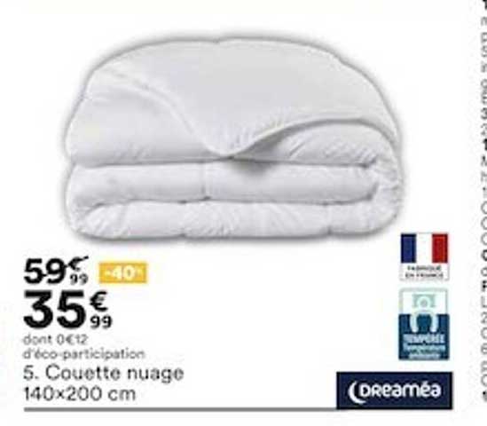 couette nuage 140x200 cm dreaméa