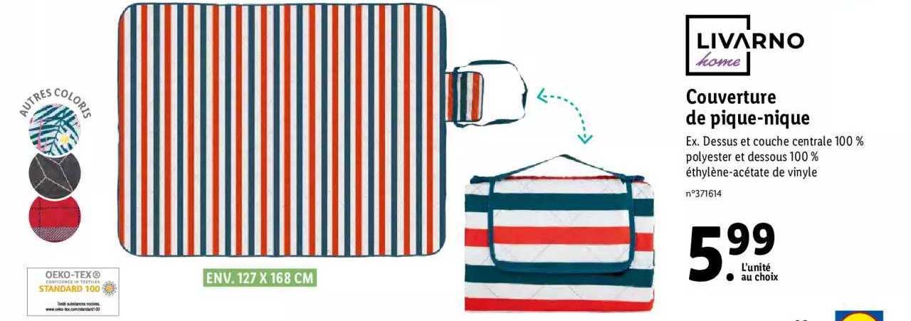 couverture de pique-nique livarno home