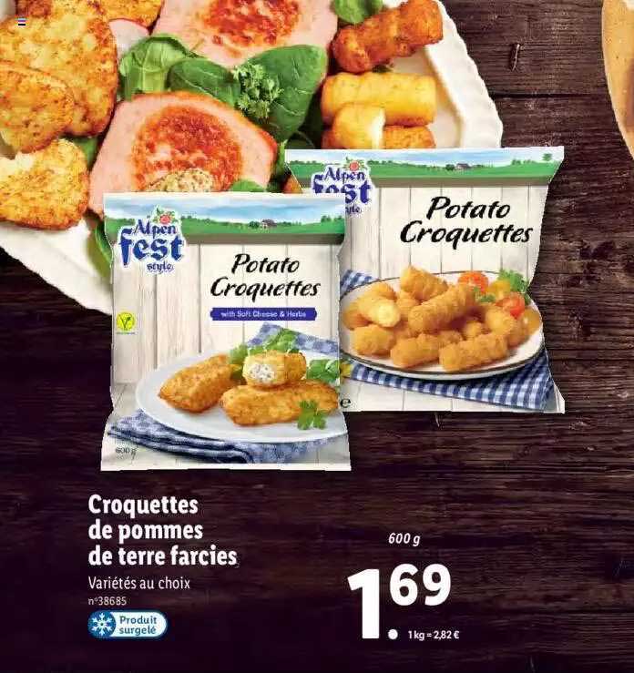 croquettes de pommes de terre farcies alpen fest style