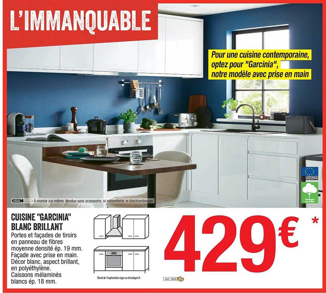 cuisine "garcinia" blanc brillant