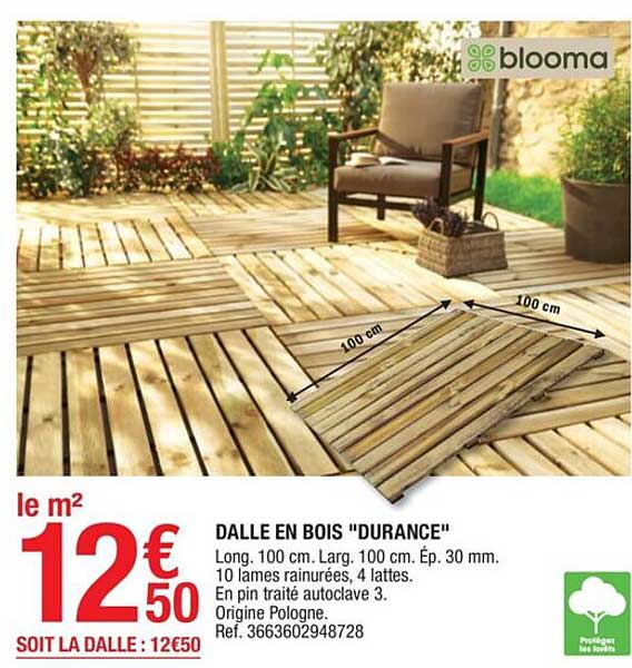 dalle en bois "durance"