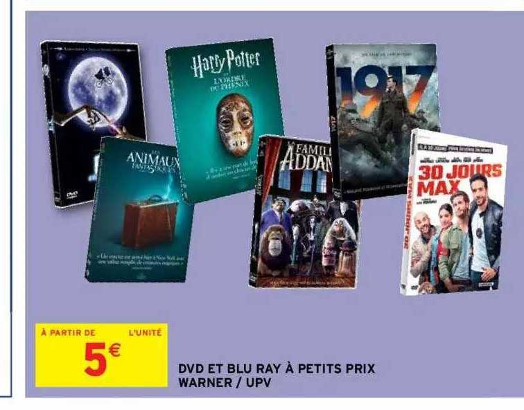 dvd et blue ray à petit prix warner - upv