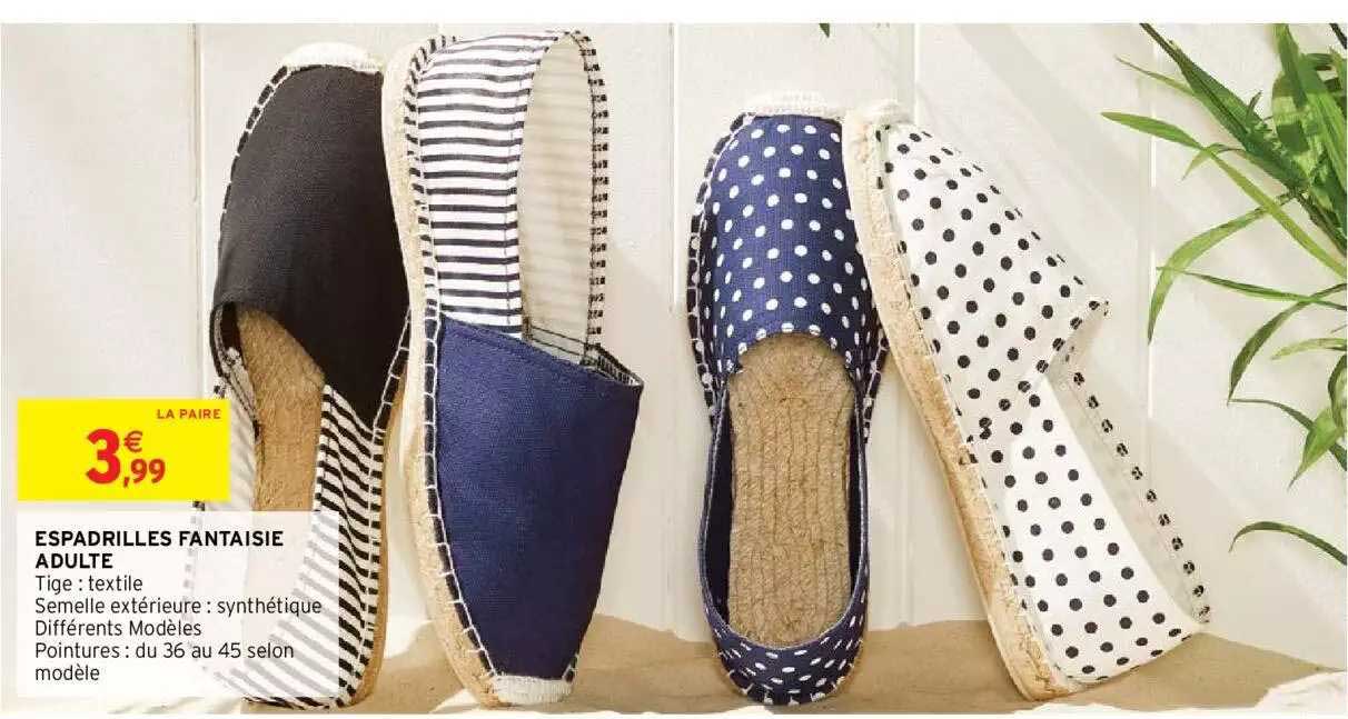 espadrilles fantaisie adulte