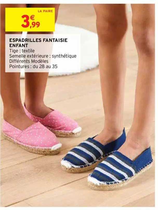 espadrilles fantaisie enfant
